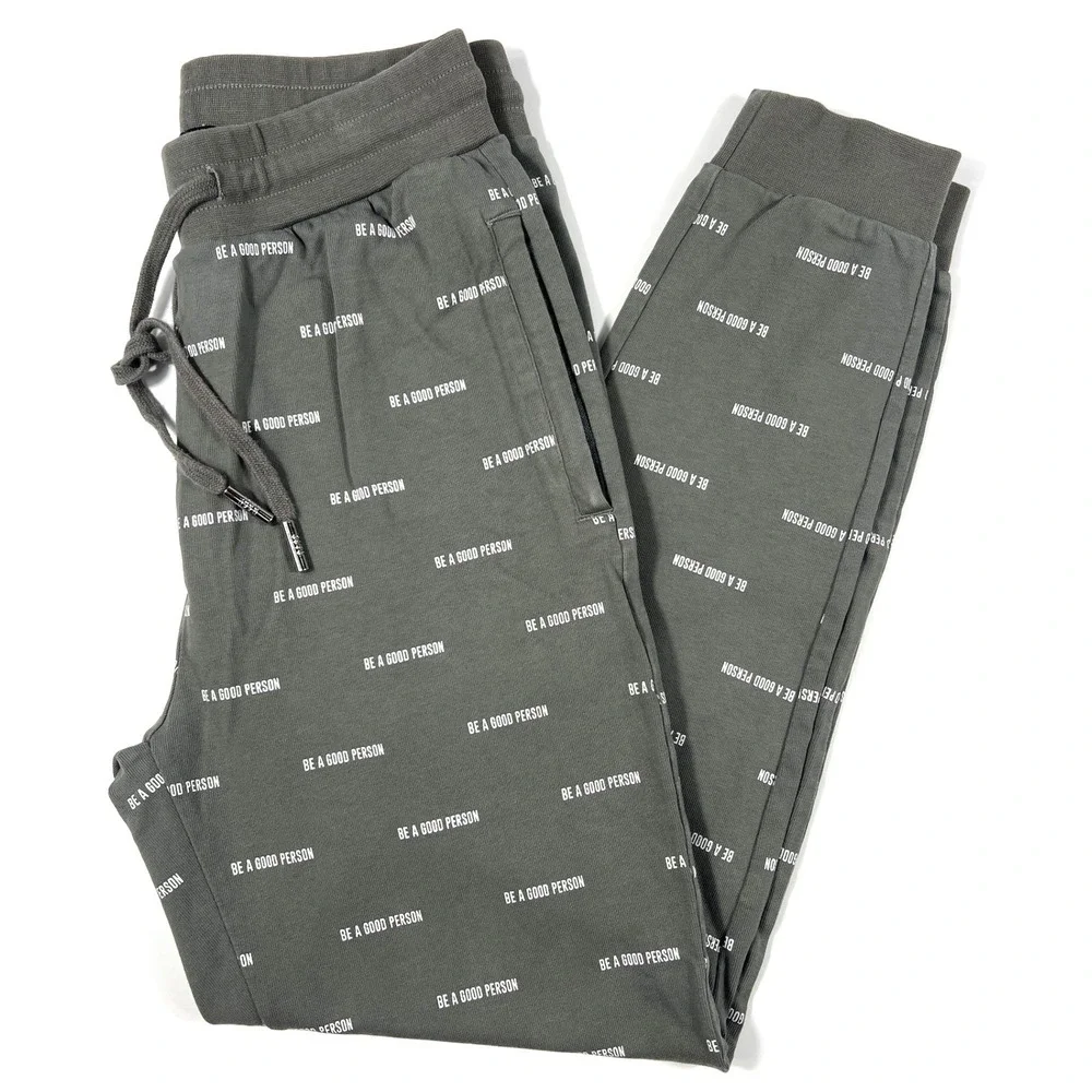 Be A Good Person BAGP Joggers Charcoal Grey Sweatpants XS Streetwear Lounge NWOT